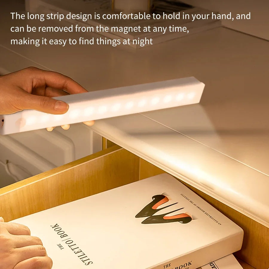 Wireless Motion Sensor LED Bar Light – Rechargeable & Magnetic